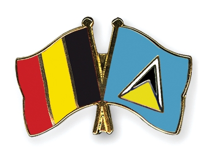 Fahnen Pins Belgien St-Lucia