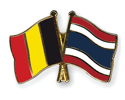 Fahnen Pins Belgien Thailand