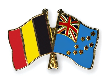 Fahnen Pins Belgien Tuvalu