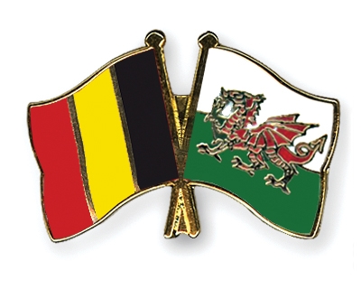 Fahnen Pins Belgien Wales