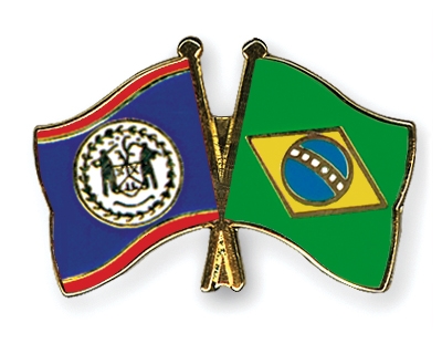 Fahnen Pins Belize Brasilien