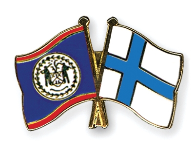 Fahnen Pins Belize Finnland