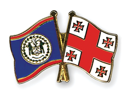 Fahnen Pins Belize Georgien