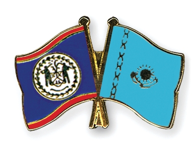 Fahnen Pins Belize Kasachstan