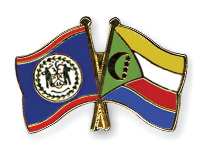 Fahnen Pins Belize Komoren