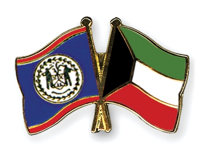 Fahnen Pins Belize Kuwait