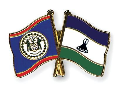 Fahnen Pins Belize Lesotho