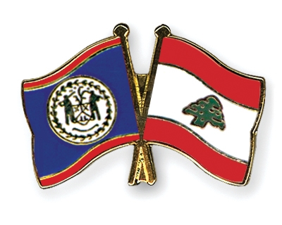 Fahnen Pins Belize Libanon