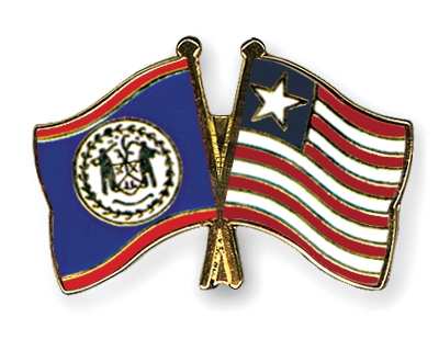 Fahnen Pins Belize Liberia