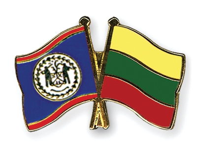 Fahnen Pins Belize Litauen