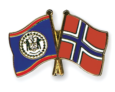 Fahnen Pins Belize Norwegen