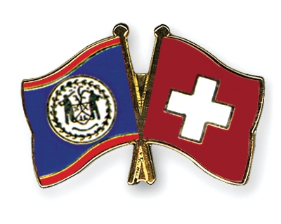 Fahnen Pins Belize Schweiz