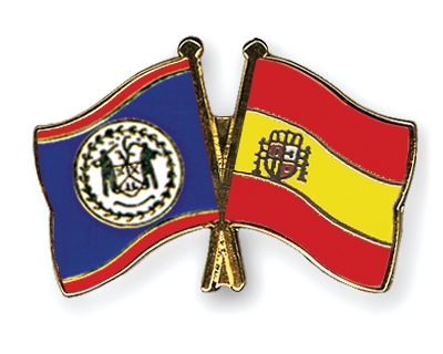 Fahnen Pins Belize Spanien