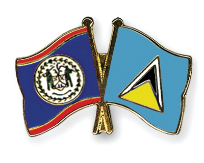 Fahnen Pins Belize St-Lucia