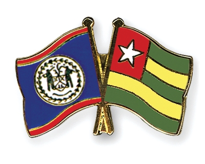 Fahnen Pins Belize Togo