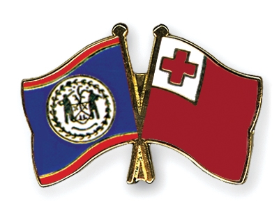 Fahnen Pins Belize Tonga