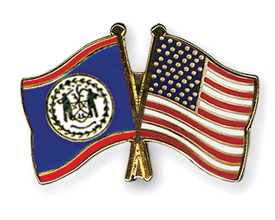 Fahnen Pins Belize USA