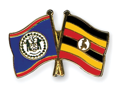 Fahnen Pins Belize Uganda