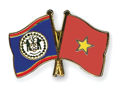 Fahnen Pins Belize Vietnam