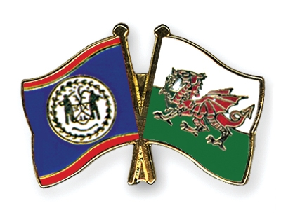 Fahnen Pins Belize Wales