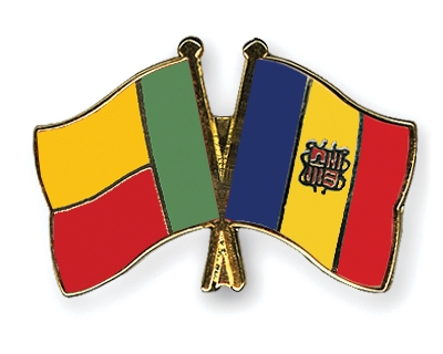 Fahnen Pins Benin Andorra