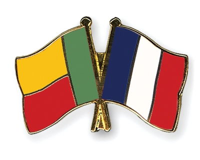 Fahnen Pins Benin Frankreich