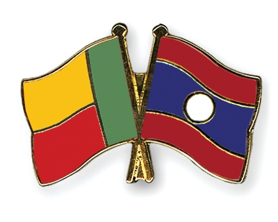 Fahnen Pins Benin Laos