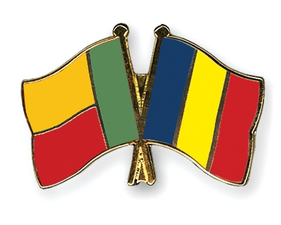 Fahnen Pins Benin Rumnien