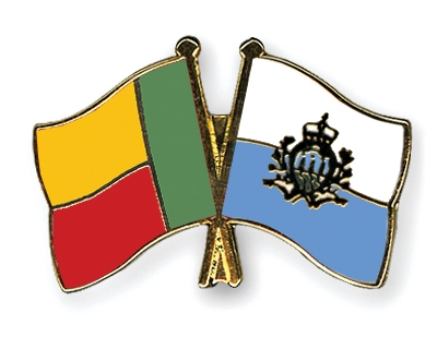 Fahnen Pins Benin San-Marino