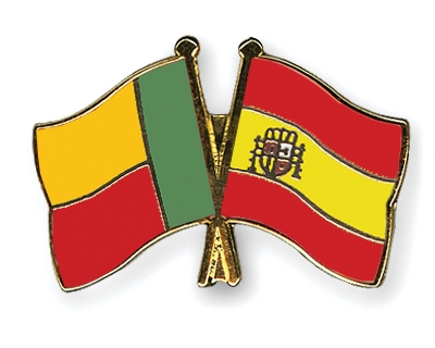 Fahnen Pins Benin Spanien