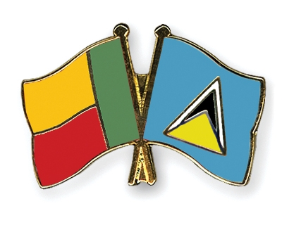 Fahnen Pins Benin St-Lucia