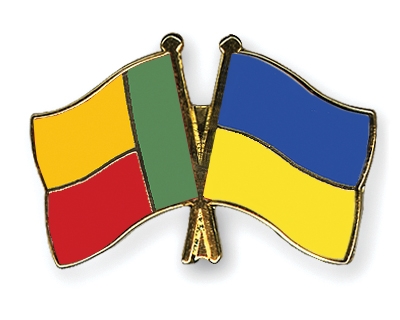 Fahnen Pins Benin Ukraine