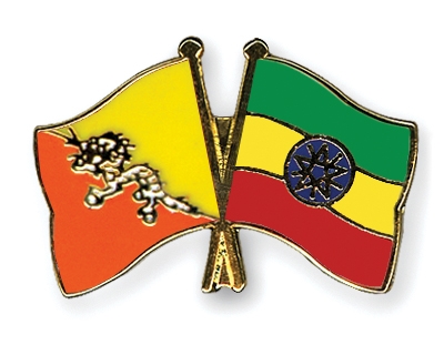 Fahnen Pins Bhutan thiopien