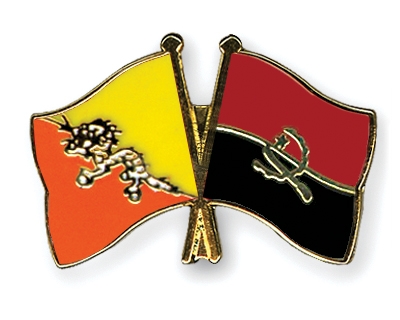 Fahnen Pins Bhutan Angola