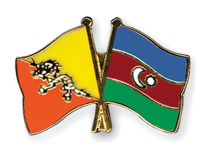 Fahnen Pins Bhutan Aserbaidschan