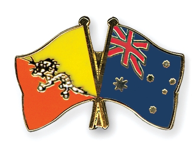 Fahnen Pins Bhutan Australien