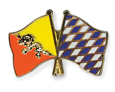 Fahnen Pins Bhutan Bayern