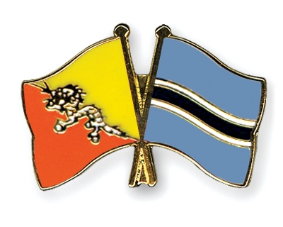 Fahnen Pins Bhutan Botsuana