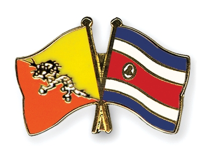 Fahnen Pins Bhutan Costa-Rica