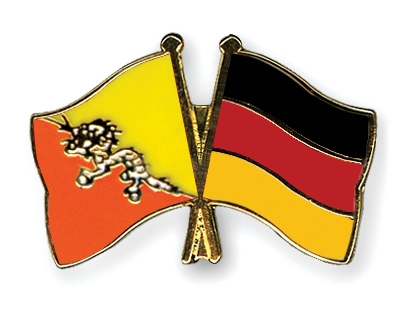 Fahnen Pins Bhutan Deutschland