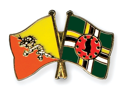 Fahnen Pins Bhutan Dominica