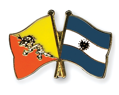 Fahnen Pins Bhutan El-Salvador