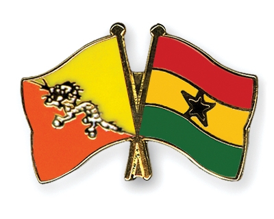 Fahnen Pins Bhutan Ghana