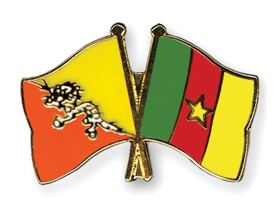 Fahnen Pins Bhutan Kamerun