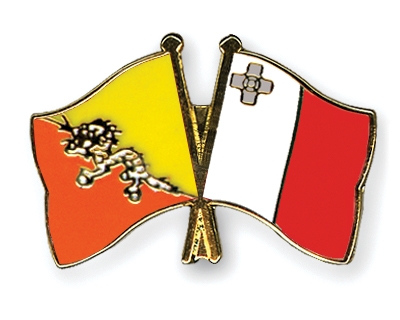 Fahnen Pins Bhutan Malta