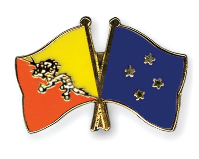 Fahnen Pins Bhutan Mikronesien