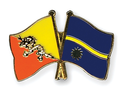 Fahnen Pins Bhutan Nauru