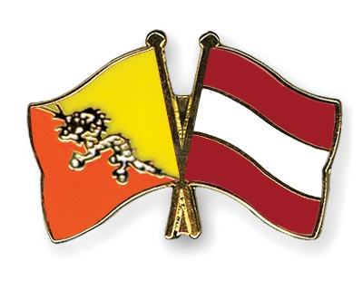 Fahnen Pins Bhutan sterreich