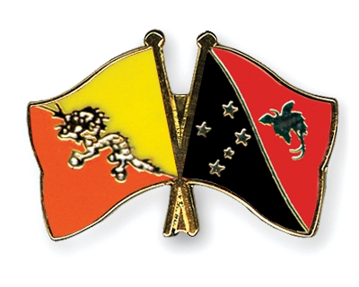 Fahnen Pins Bhutan Papua-Neuguinea