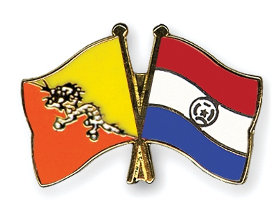 Fahnen Pins Bhutan Paraguay